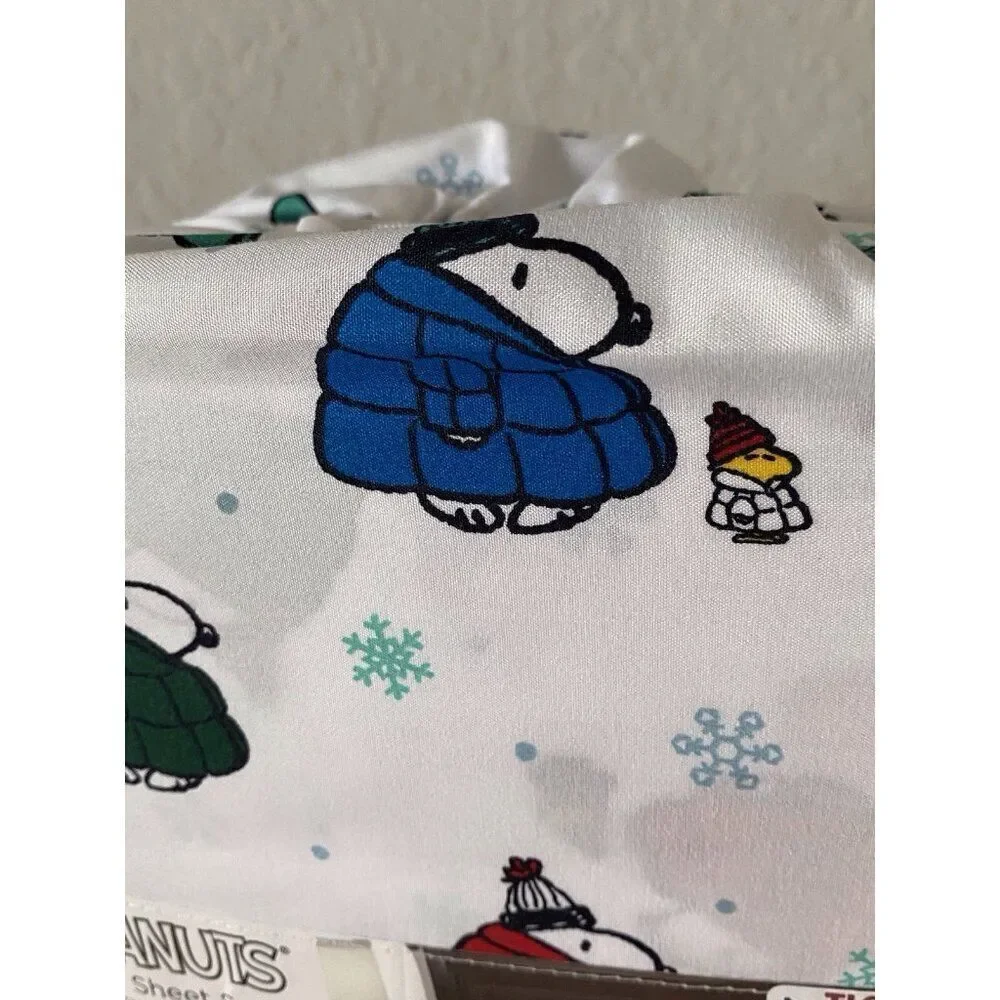 Peanuts Snoopy Puffy Puffer Coat Jacket Sheet‎ Set KING SIZE Multicolor Soft NEW